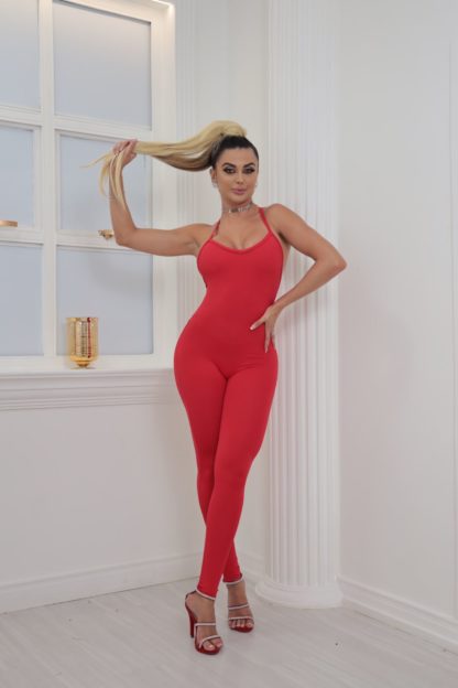 Seamless Red Jumpsuit - Image 2