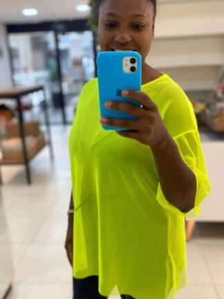 Transparent Neon Yellow Cover Up