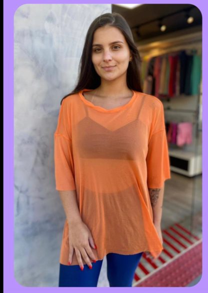 Transparent Orange Coverup