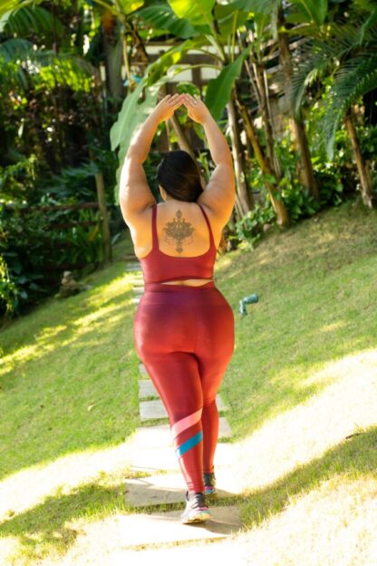 California Marsala Plus Size Women Workout Set - Image 5