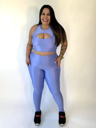 Blue Serenity Plus Size Women Workout Set