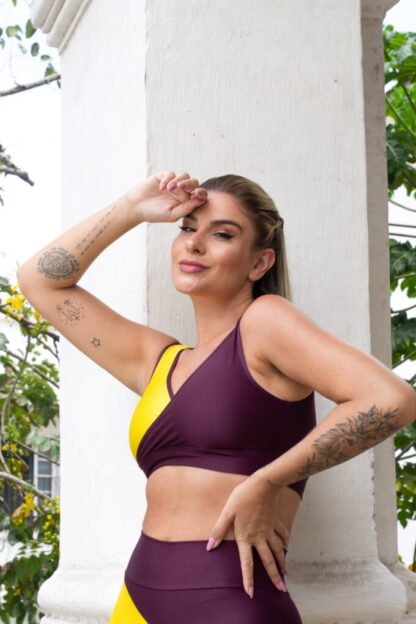 Yellow & Black Energy Women Workout Set - Image 5