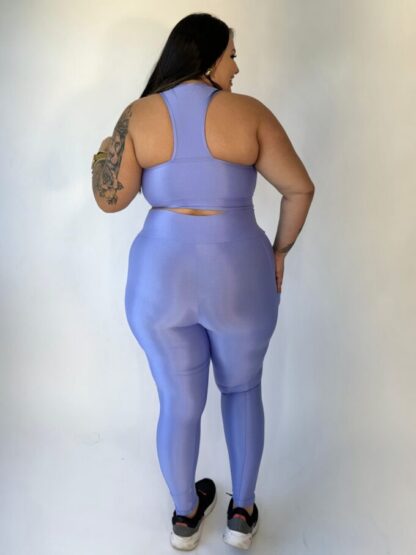 Blue Serenity Plus Size Women Workout Set - Image 2