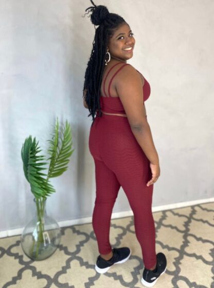 Jacquard Ripple Plus Size Women Workout Set - Image 6