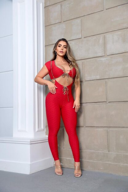 Red Yoga Sport Jumpsuit