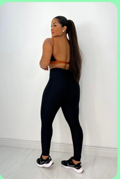 Bicolor Black & Copper Women Workout Set - Image 3