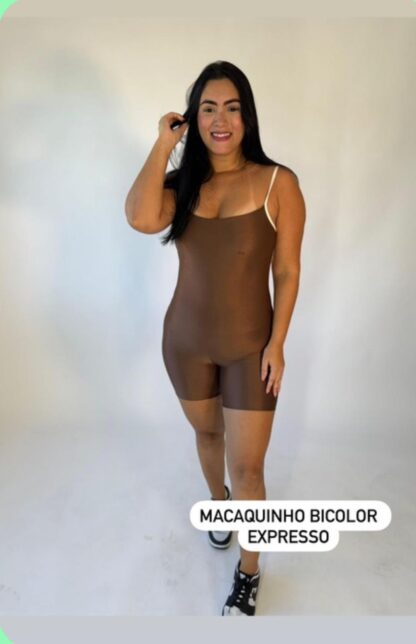 Bicolor Espresso Women Romper