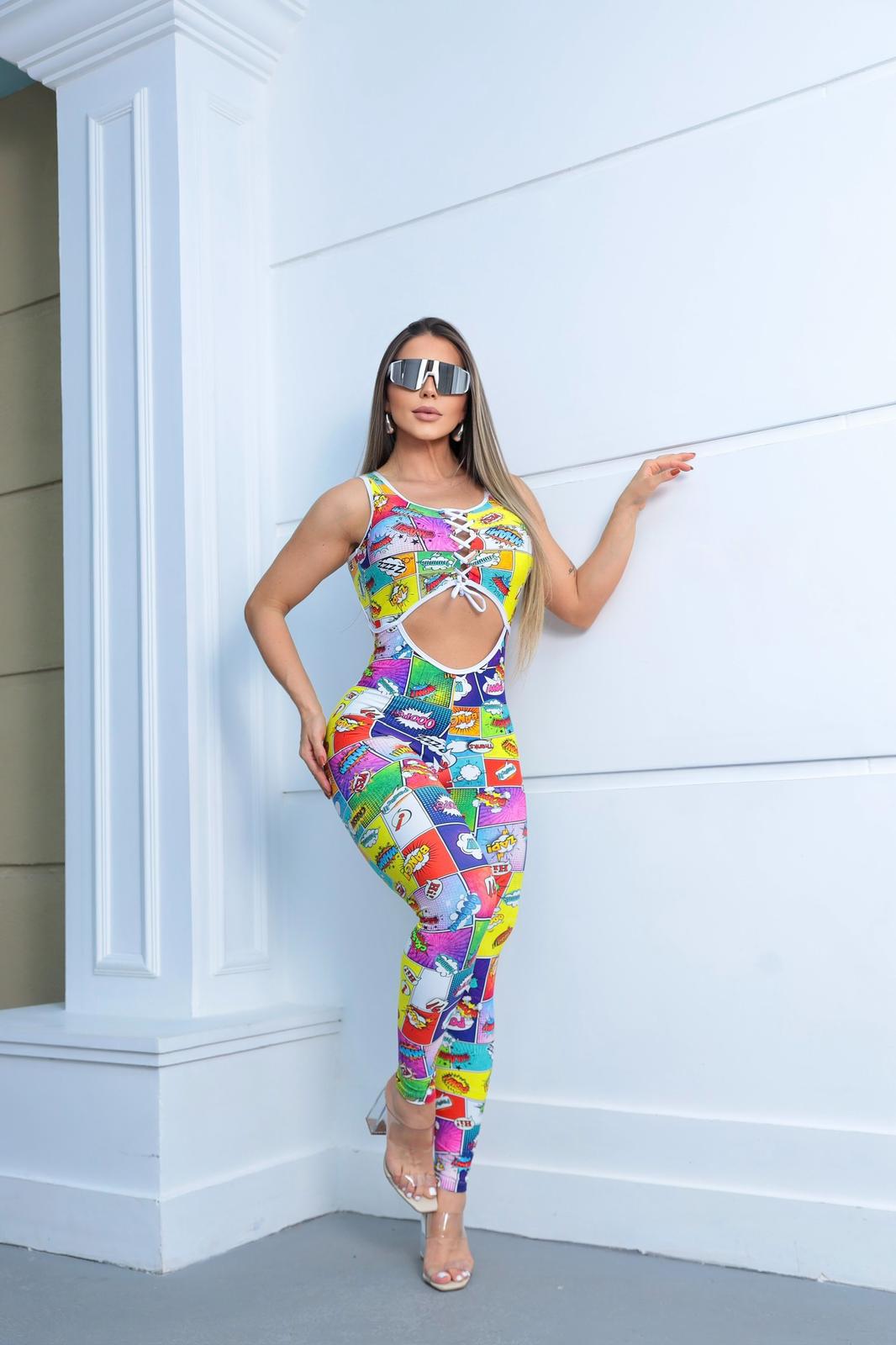 Cartoon Elegance Women Jumpsuit - Image 2