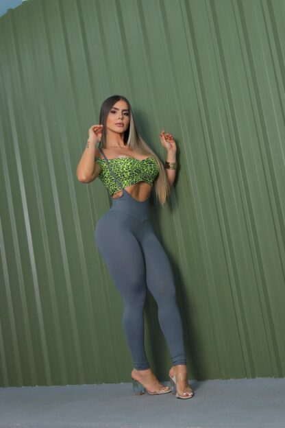 Green Top Jaguar with Grey Jumpsuit - Image 2