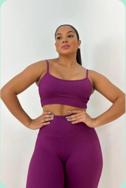 Pink Malbec Women Workout Set - Image 3