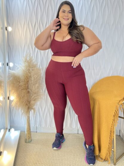 Jacquard Ripple Plus Size Women Workout Set - Image 4