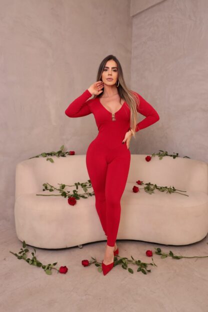 Elegance Venice Red Jumpsuit