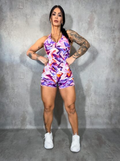 Neon Tropicália Print Romper