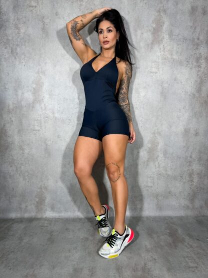 Women Black Action Romper