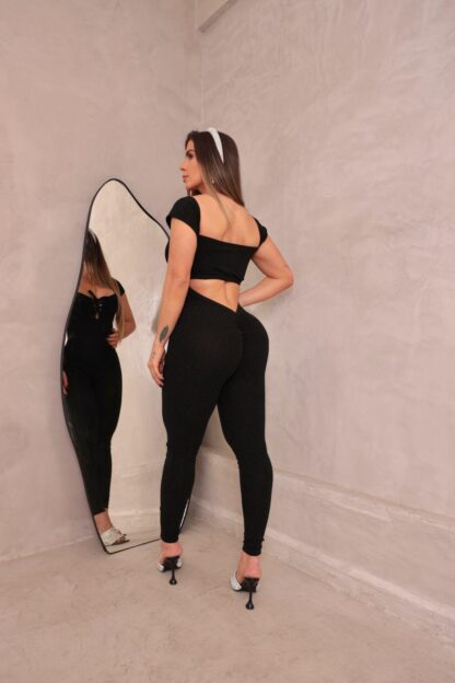 Elegance Lurex Shine Black Jumpsuit - Image 3