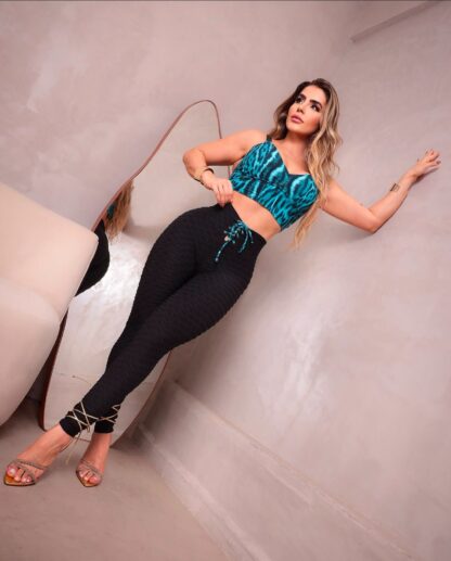 Emerald Green Leopard Workout Set - Image 3