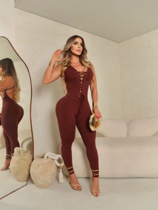 Intension Red Bordeaux Jumpsuit