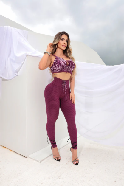 Wine Dream Girl Workout Set