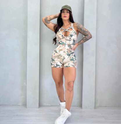 Light Military Camouflage Romper - Image 2