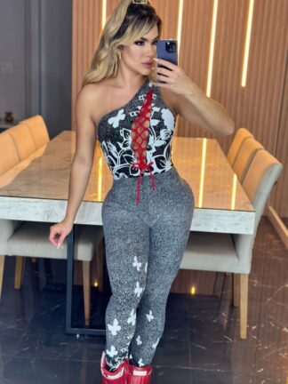 Fake Sweatshirt Garden Jumpsuit