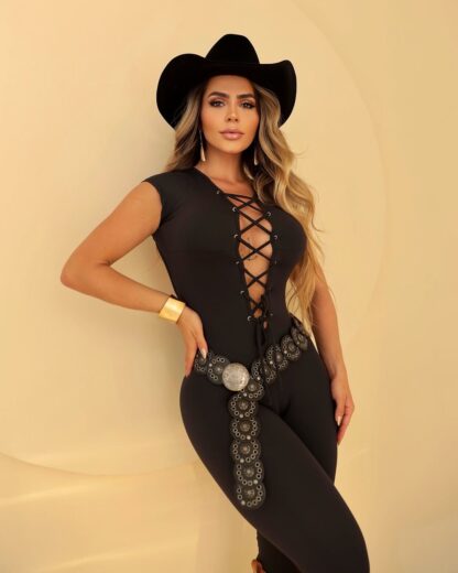 Cow Black Luxury Jumpsuit - Image 3