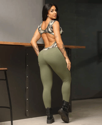 Princess Camo Military Green Jumpsuit - Image 6