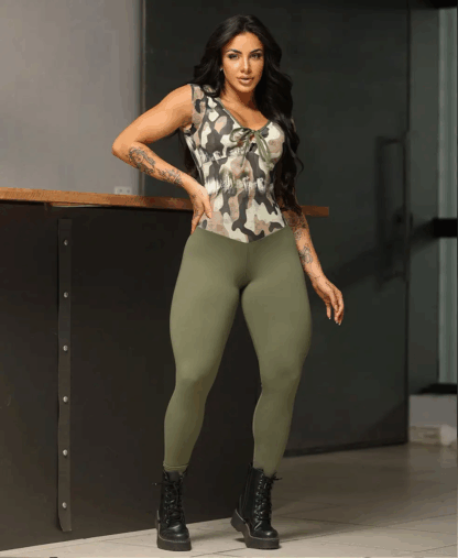 Princess Camo Military Green Jumpsuit - Image 3