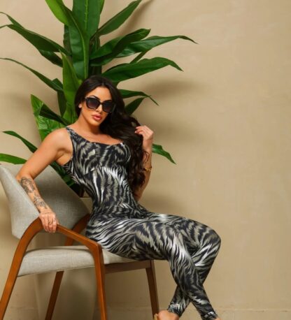 Black and White Tiger Jumpsuit - Image 3