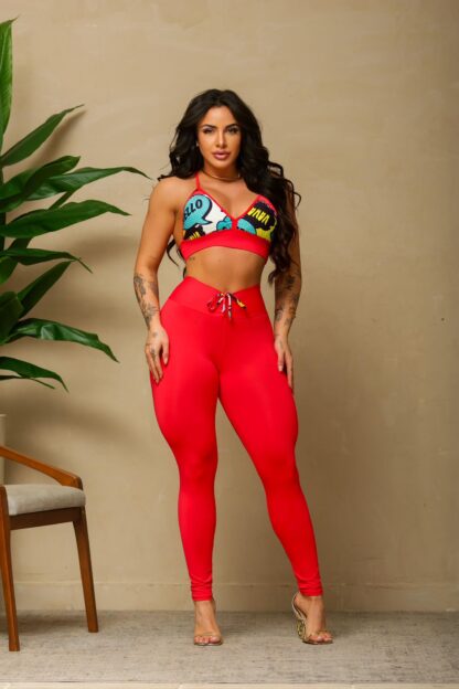 Red Pop Art Workout Set