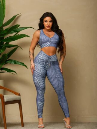 Grey Viper Snake Workout Set