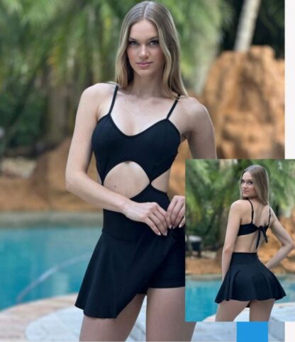 Minimal Black Romper - Image 2