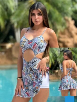 Romper with Things Print