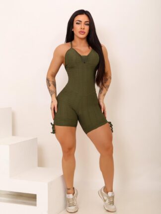 Olive Green Power Romper
