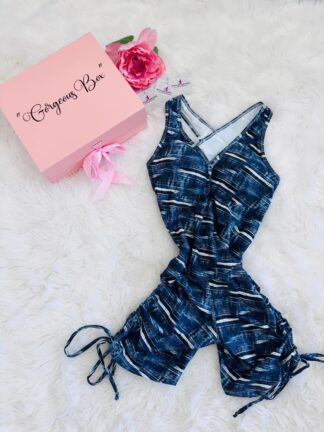 Blue Urban Tie-Dye Romper