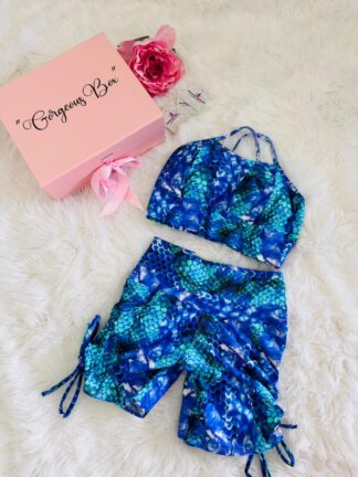 Blue Urban Mermaid Workout Set