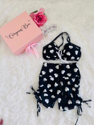 Black Sweetheart Workout Set